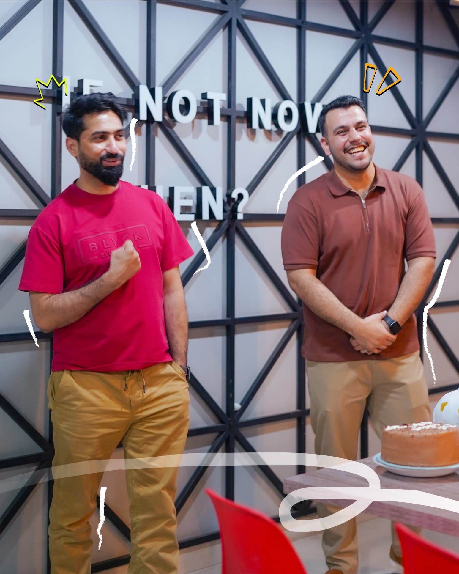 Asfand with Furqan Aziz, founder of InvoZone